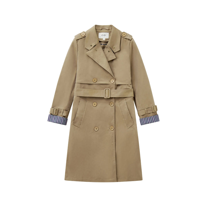 An image of a  Khaki / Medium 31700 Short Trench by  Mirra Masa