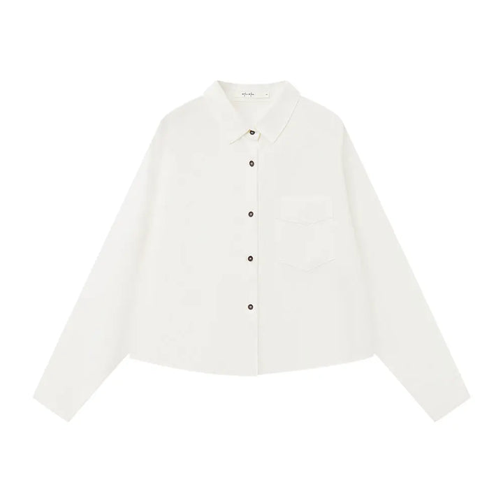 An image of a  One-Size / White 31713 Tencel Blend Shirt by  Mirra Masa