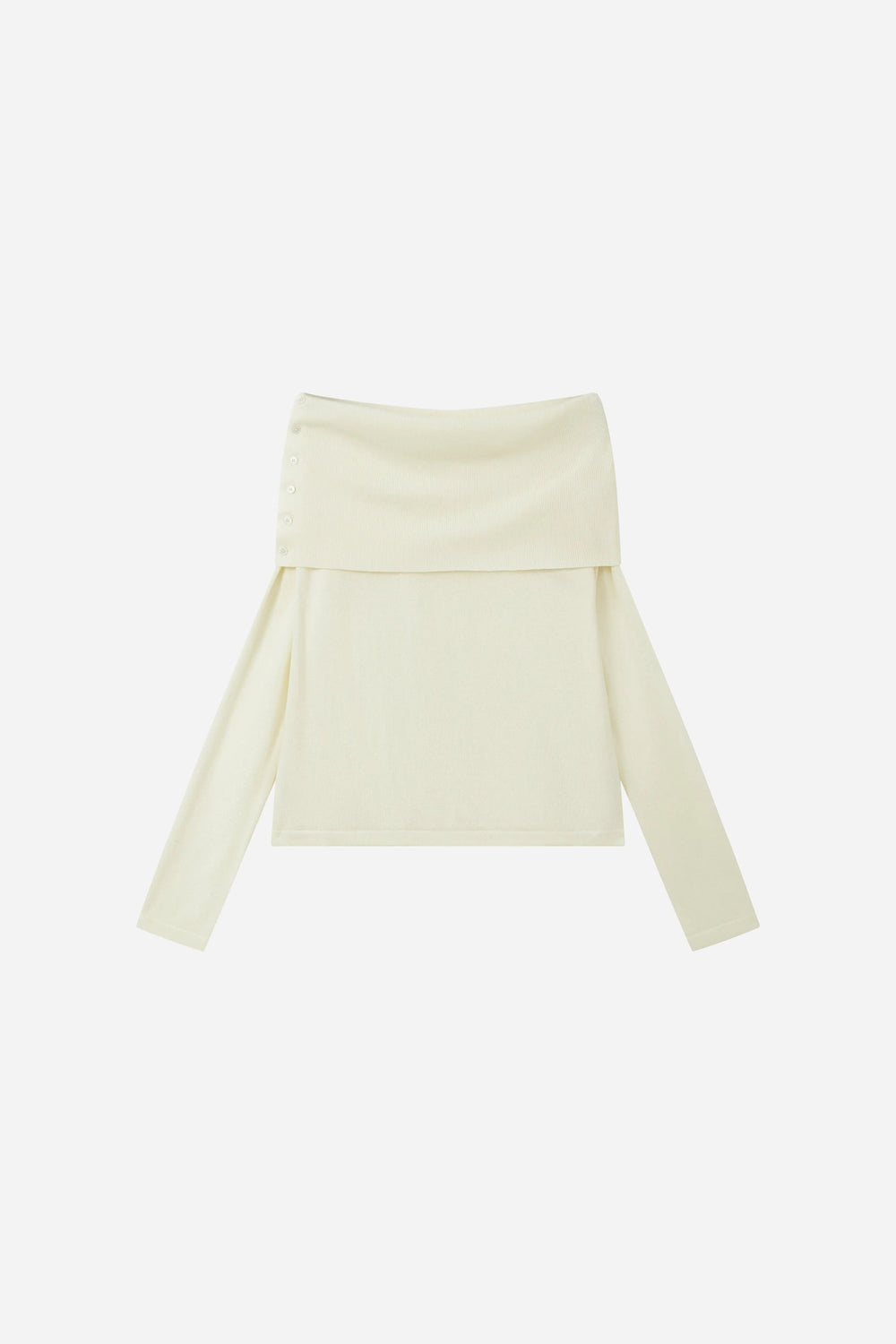 An image of a   31717 Sculpted Off-Shoulder Sweater by  Mirra Masa