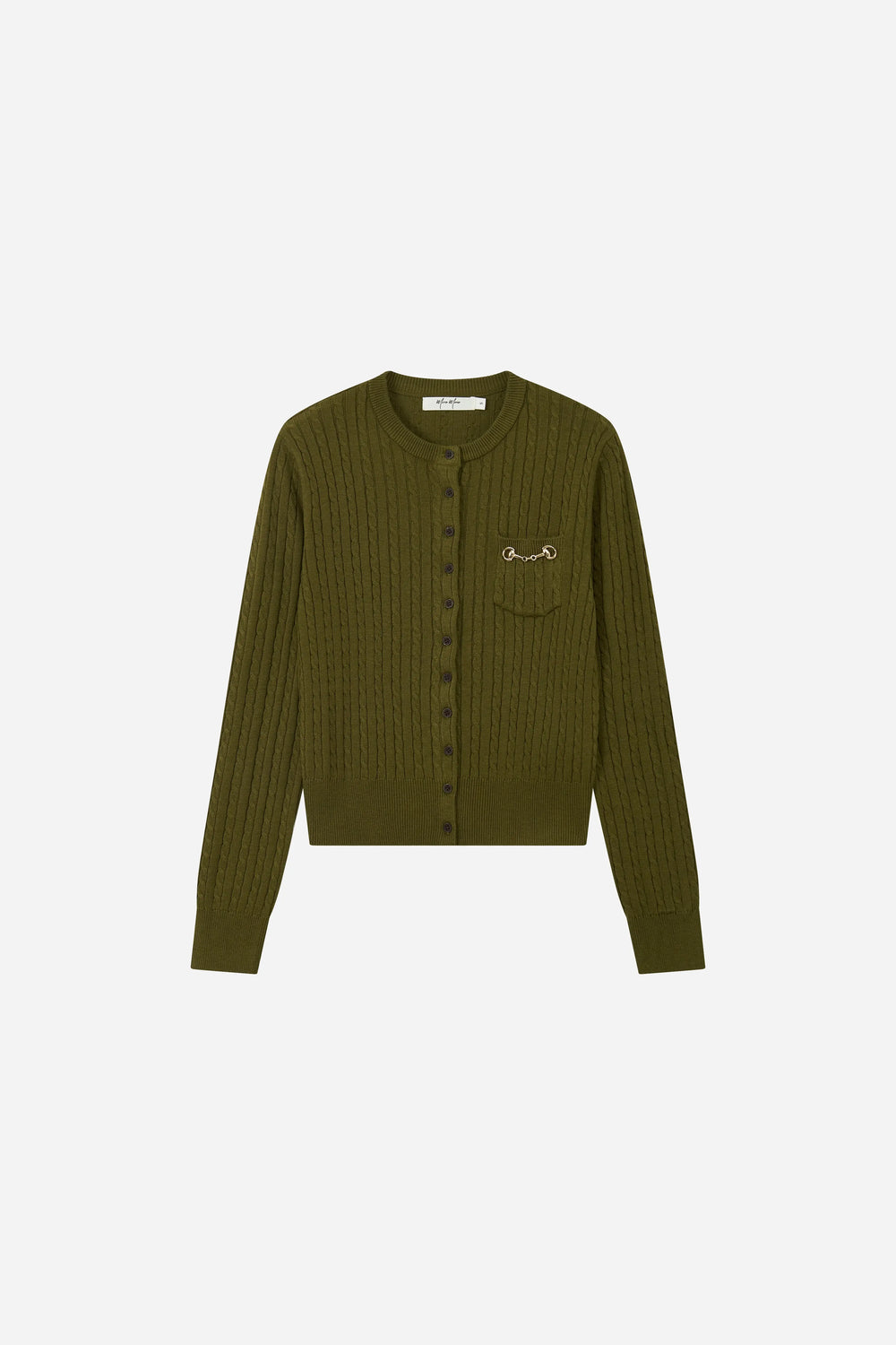 An image of a   31720 Equestrian Cable-Knit Cardigan by  Mirra Masa