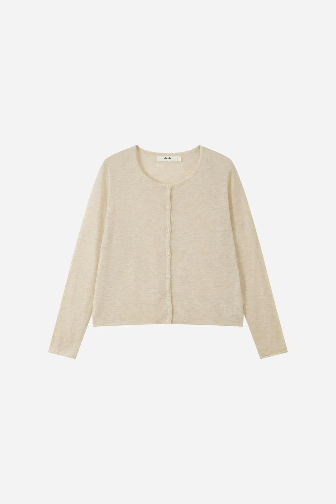An image of a   31734 Fine-Knit Button-Front Cardigan by  Mirra Masa