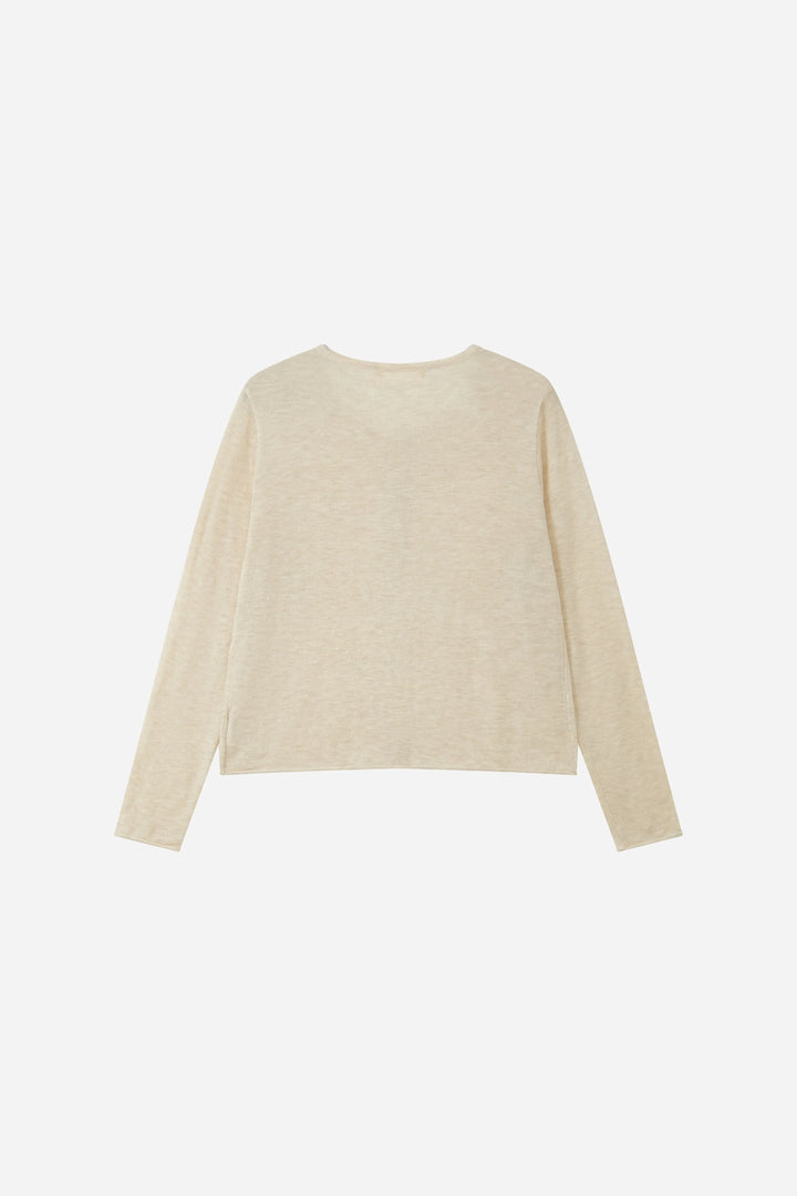 An image of a   31734 Fine-Knit Button-Front Cardigan by  Mirra Masa