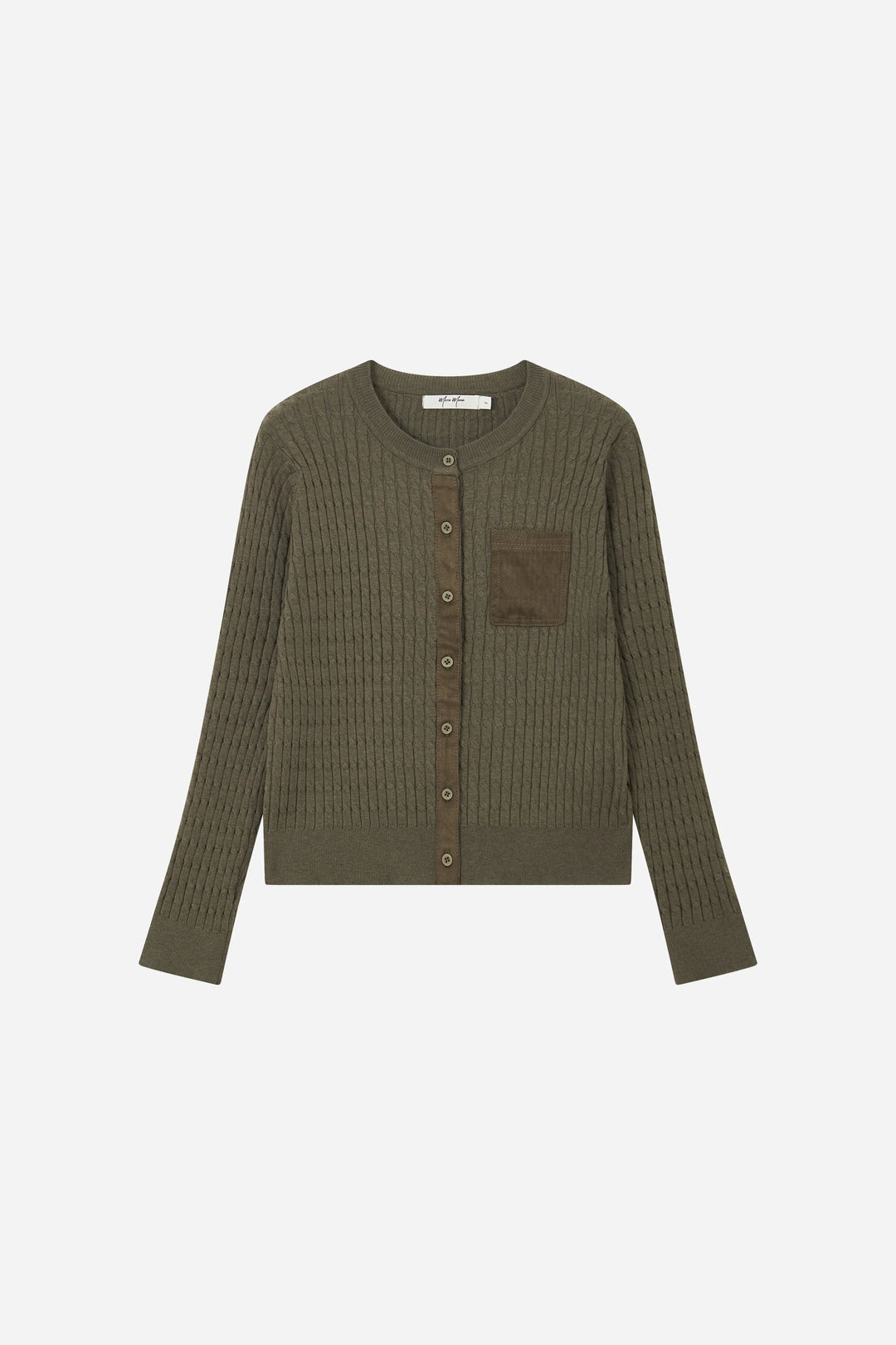 An image of a   31747 Cable-Knit Pocket Cardigan by  Mirra Masa