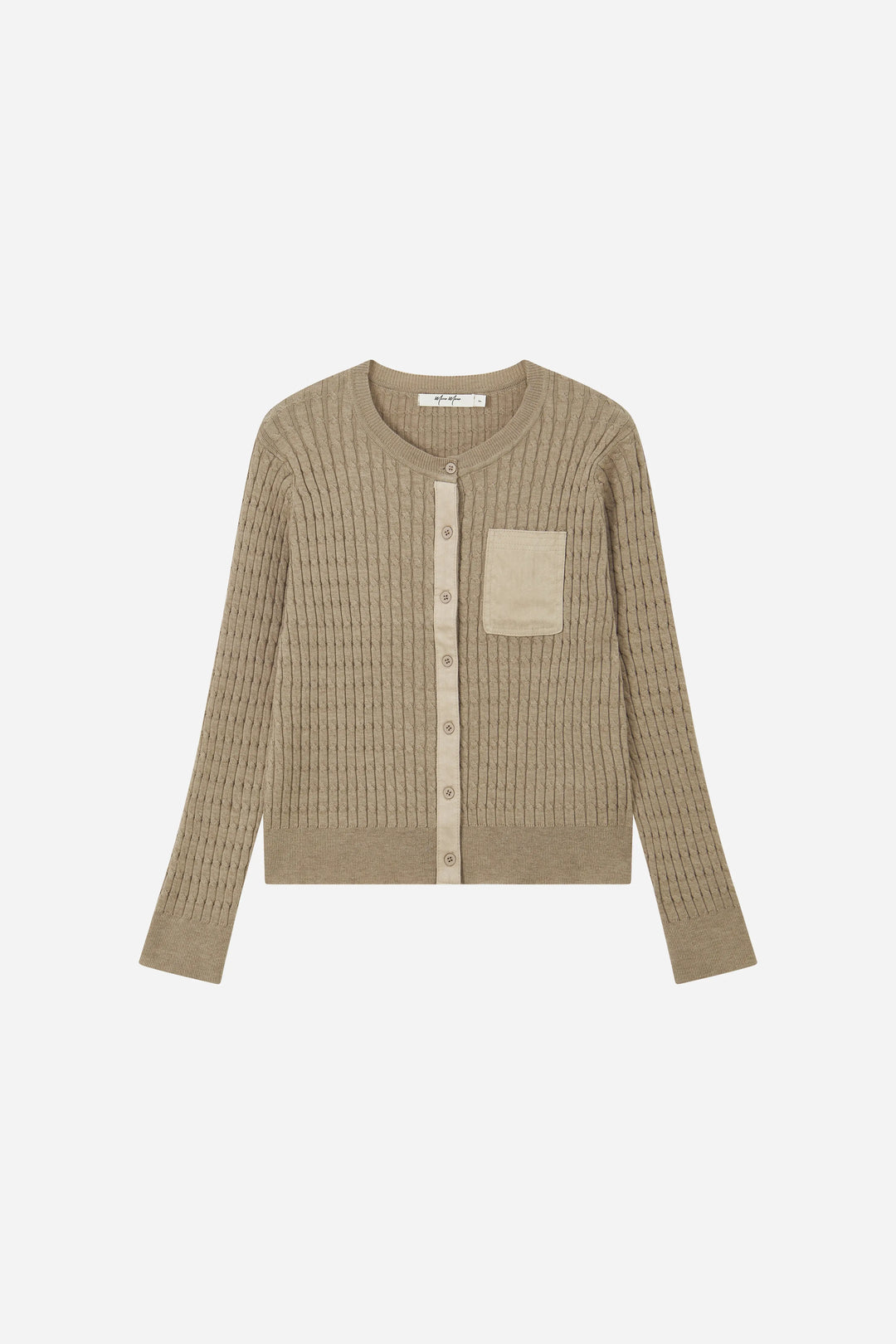 An image of a   31747 Cable-Knit Pocket Cardigan by  Mirra Masa