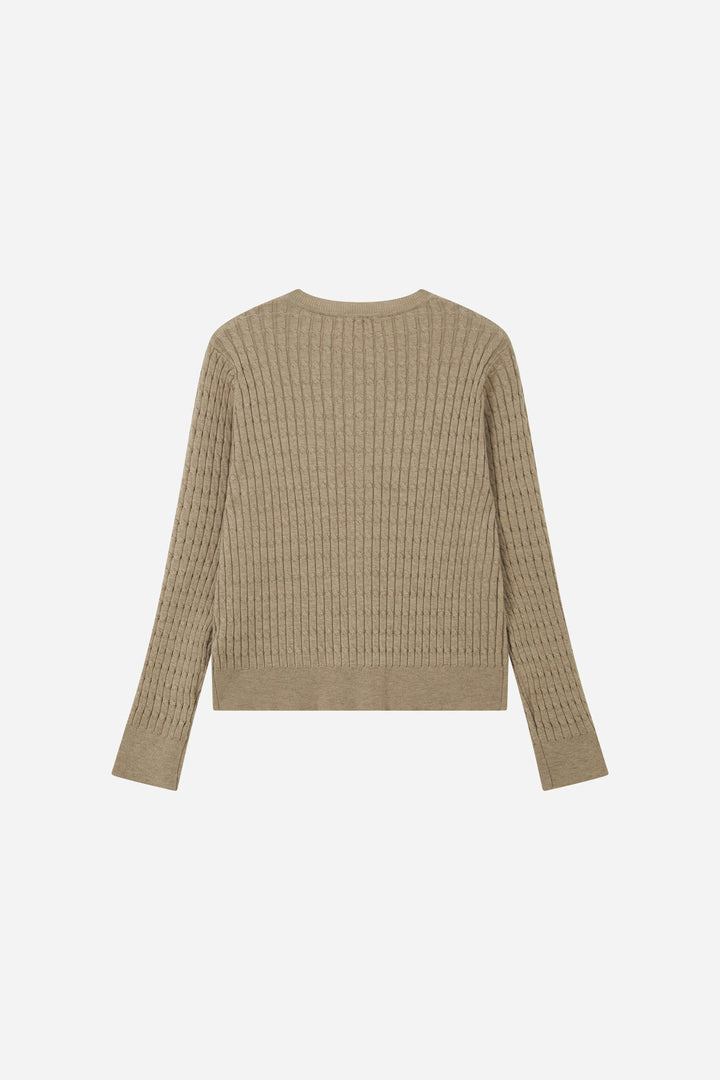 An image of a   31747 Cable-Knit Pocket Cardigan by  Mirra Masa