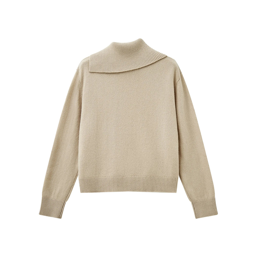 An image of a   31748 Tilted Neckline Button Cardigan by  Mirra Masa
