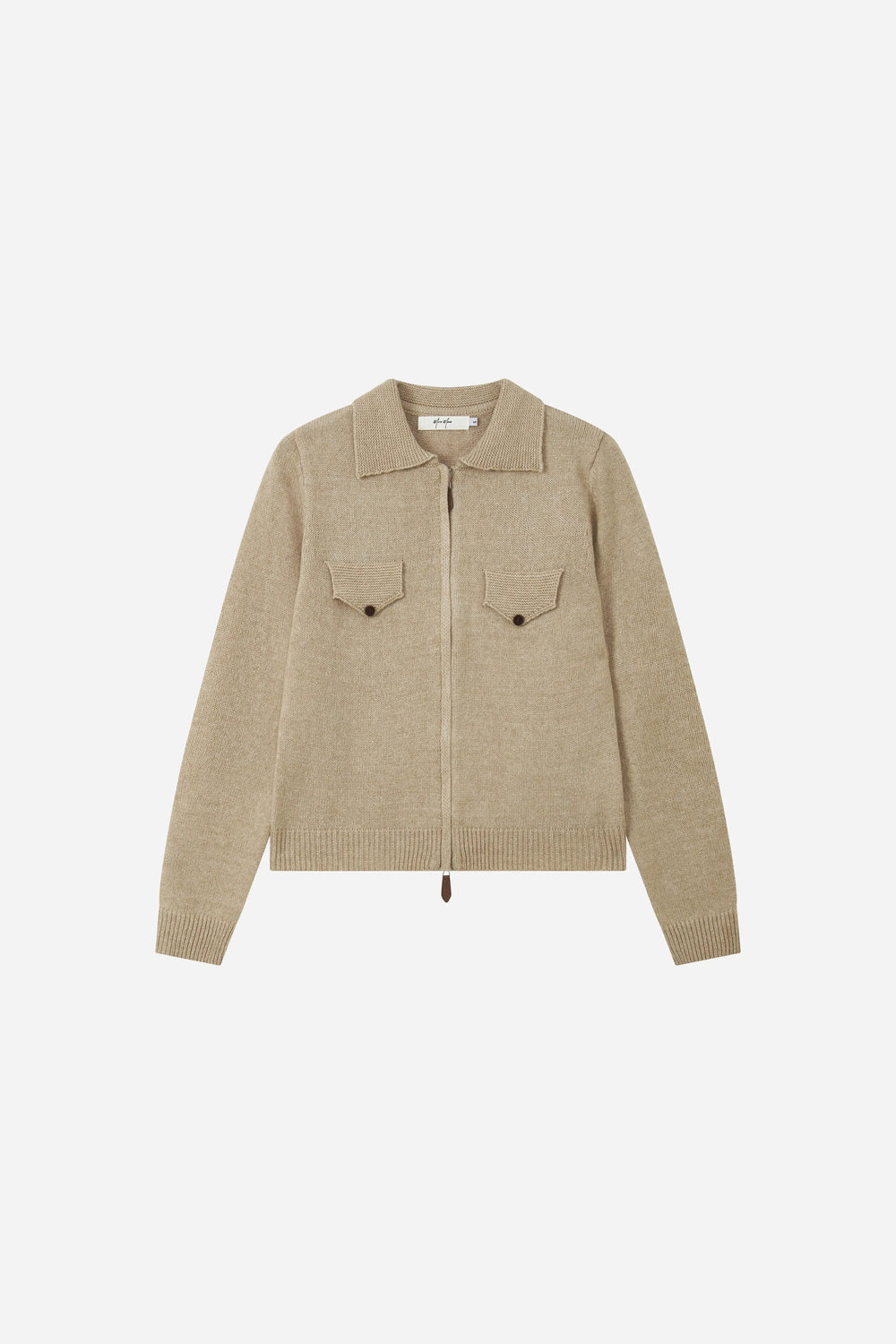 An image of a   31780 Collared Zip Cardigan by  Mirra Masa