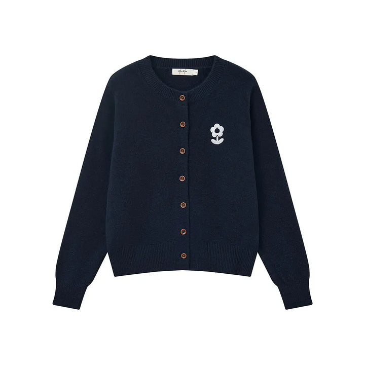 An image of a   31787 Roundneck Button Down Cardigan by  Mirra Masa