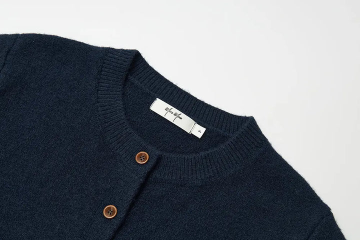 An image of a   31787 Roundneck Button Down Cardigan by  Mirra Masa