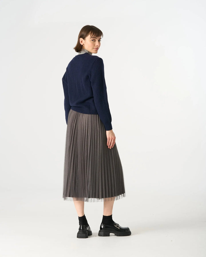 An image of a   31787 Roundneck Button Down Cardigan by  Mirra Masa