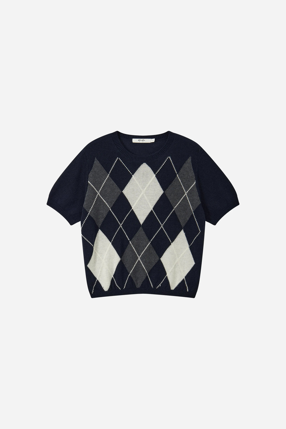 An image of a   31793 Argyle Short-Sleeve Knit by  Mirra Masa