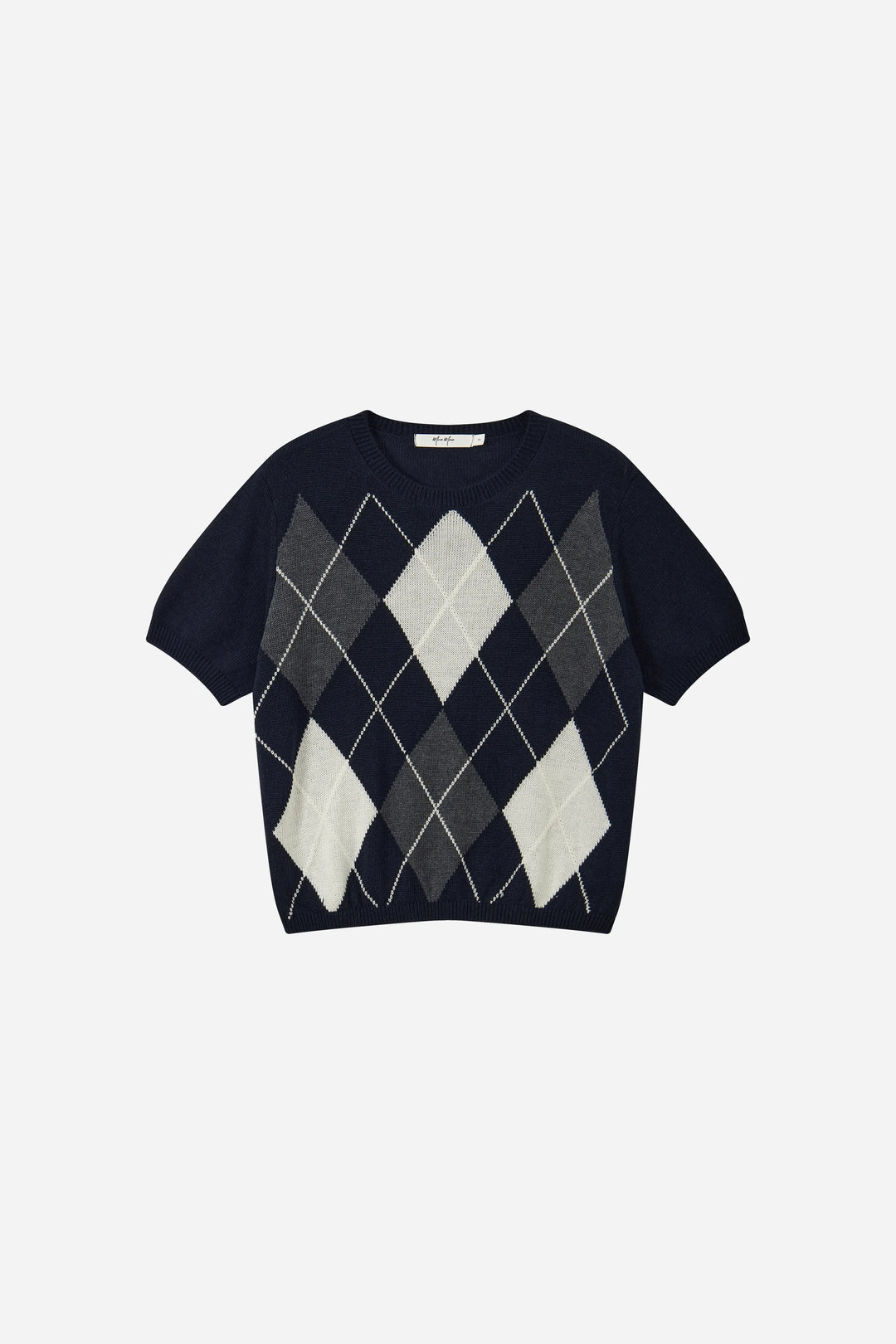 An image of a   31793 Argyle Short-Sleeve Knit by  Mirra Masa