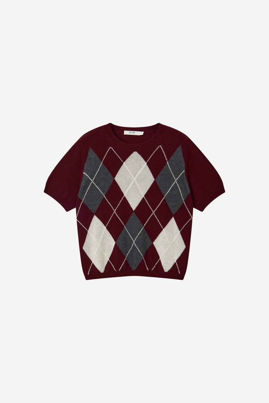 An image of a   31793 Argyle Short-Sleeve Knit by  Mirra Masa