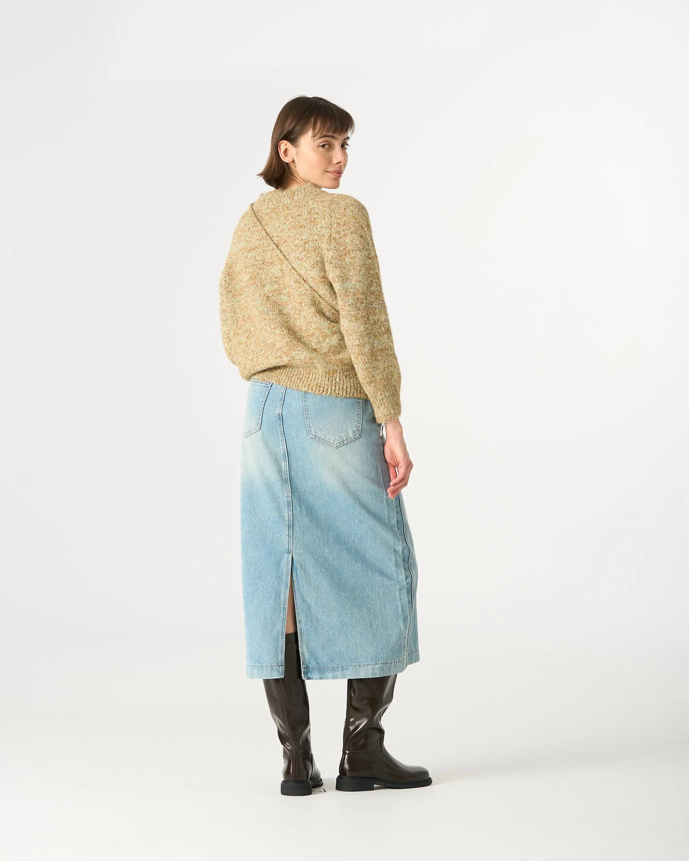 An image of a   31809 Pullover Sweater with Pouch by  Mirra Masa