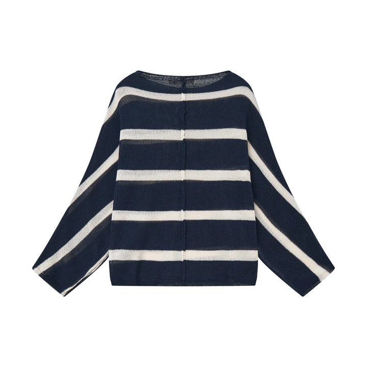 An image of a   31811 Striped Breezy Knit Top by  Mirra Masa