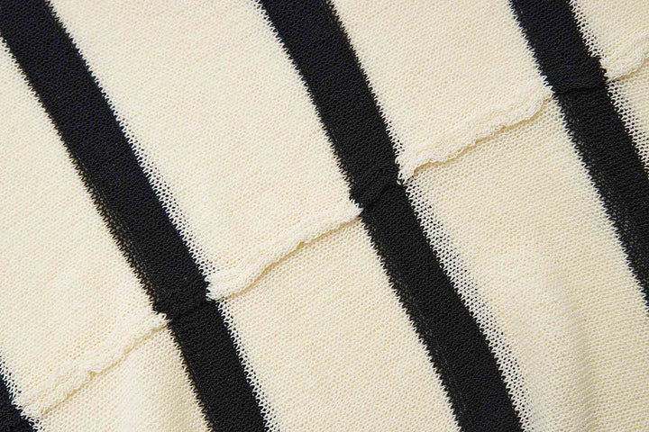 An image of a   31811 Striped Breezy Knit Top by  Mirra Masa