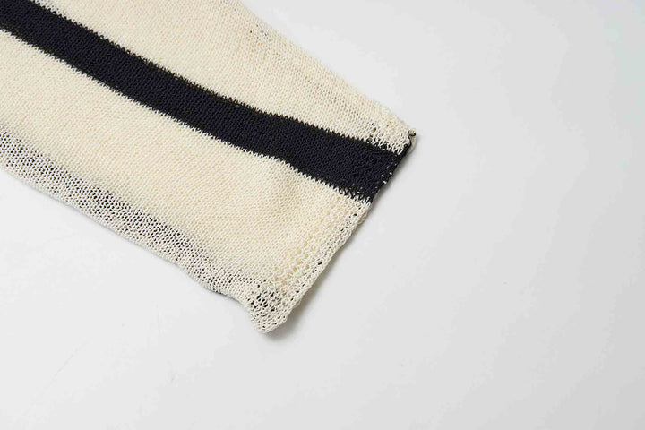 An image of a   31811 Striped Breezy Knit Top by  Mirra Masa