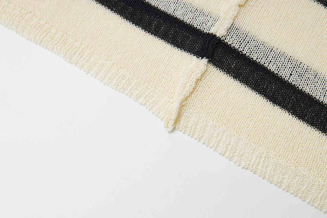 An image of a   31811 Striped Breezy Knit Top by  Mirra Masa