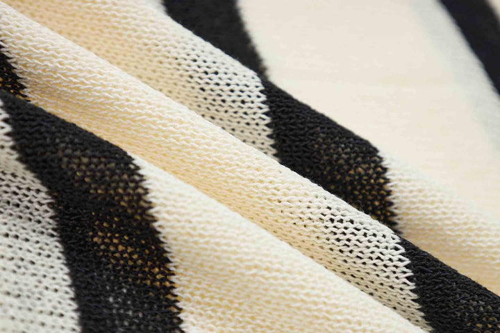An image of a   31811 Striped Breezy Knit Top by  Mirra Masa