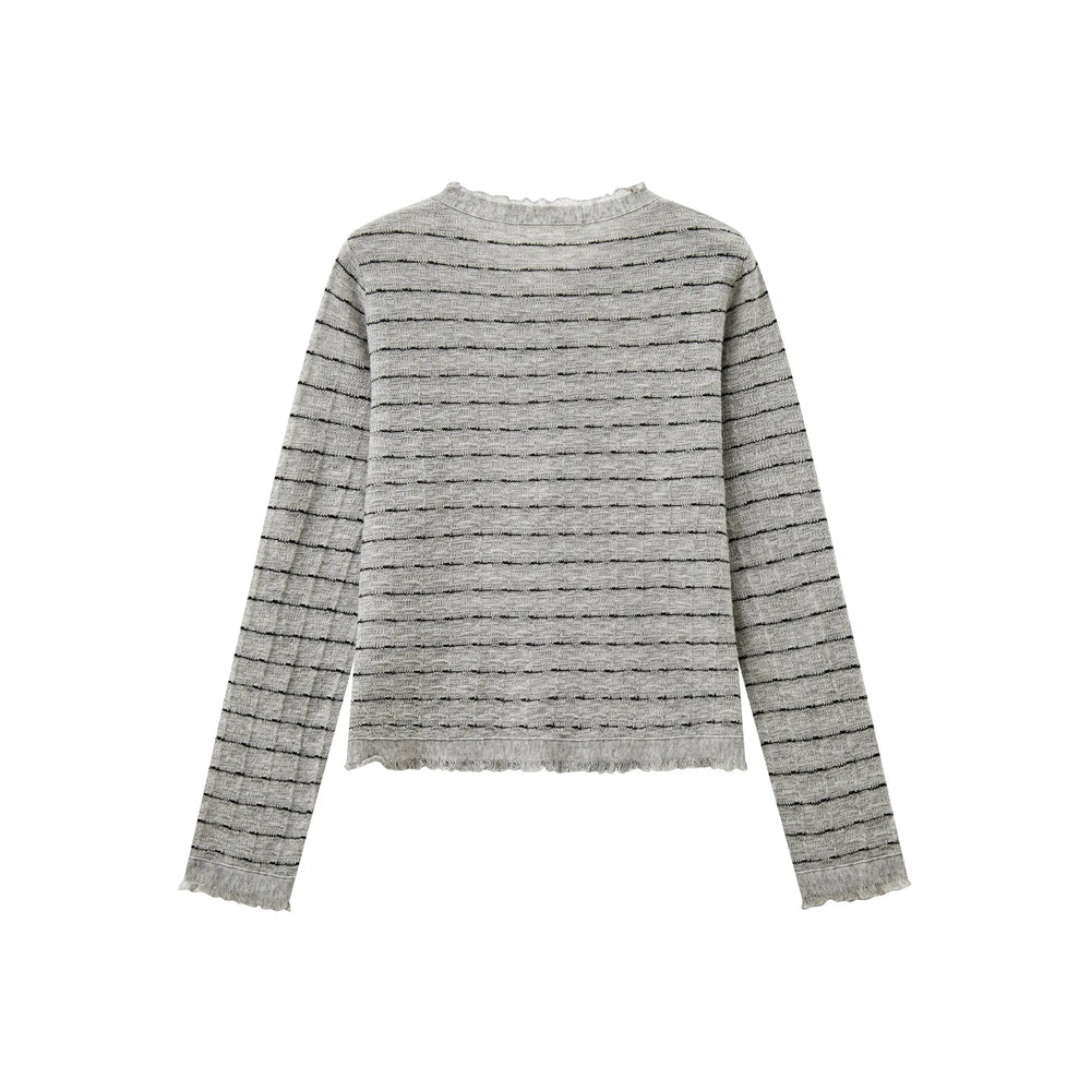 An image of a   31821 Frayed  Layerd Cardigan by  Mirra Masa