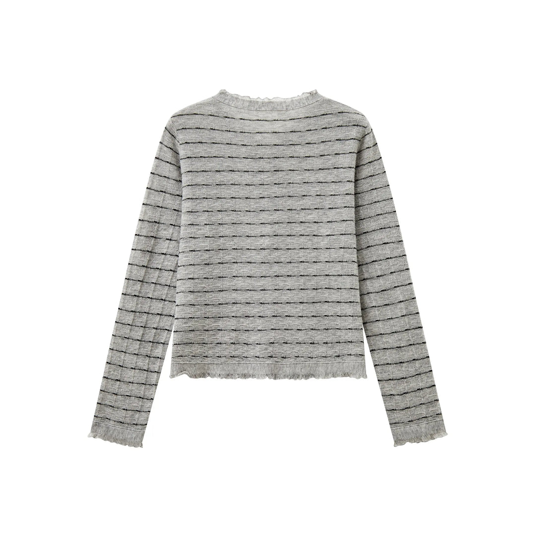 An image of a   31821 Frayed  Layerd Cardigan by  Mirra Masa
