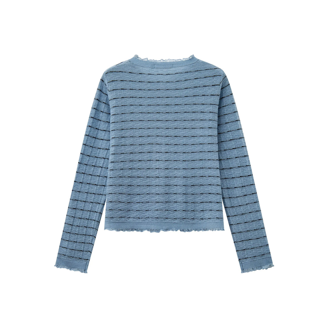 An image of a   31821 Frayed  Layerd Cardigan by  Mirra Masa