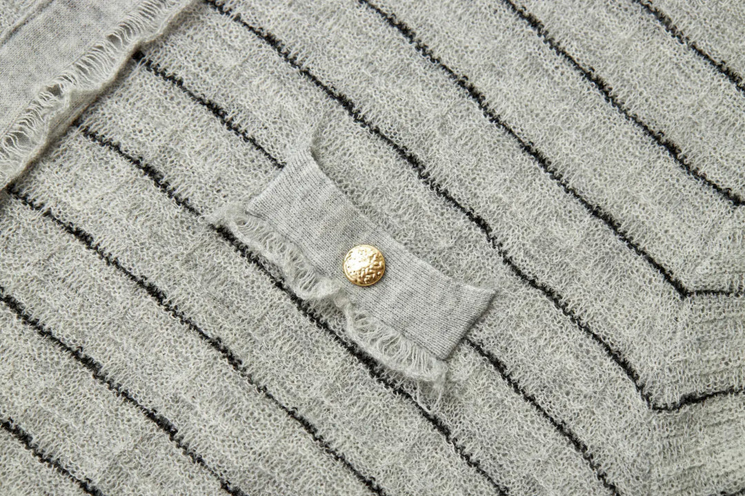 An image of a   31821 Frayed  Layerd Cardigan by  Mirra Masa