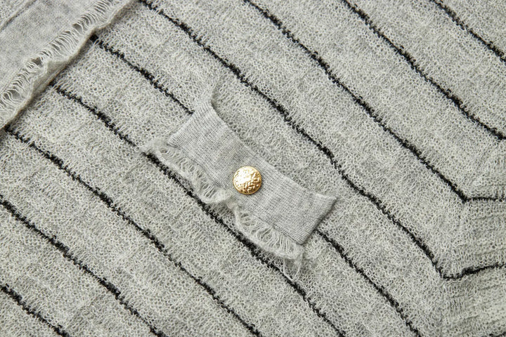 An image of a   31821 Frayed  Layerd Cardigan by  Mirra Masa