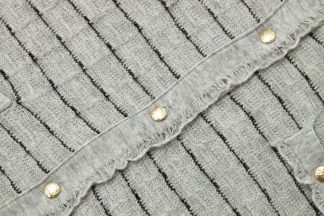 An image of a   31821 Frayed  Layerd Cardigan by  Mirra Masa