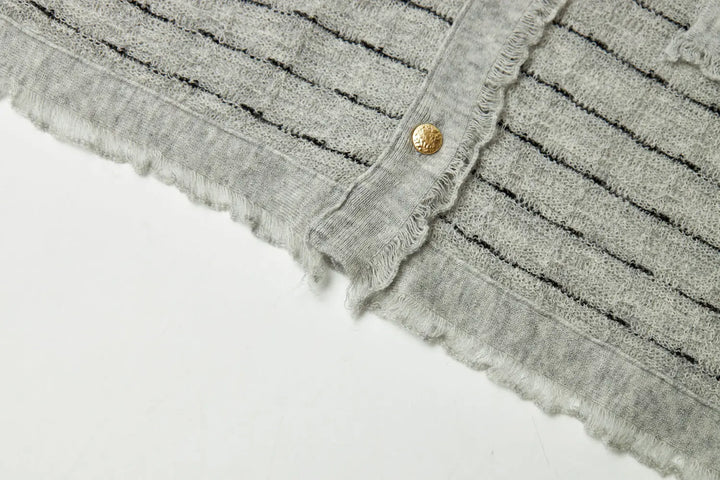 An image of a   31821 Frayed  Layerd Cardigan by  Mirra Masa