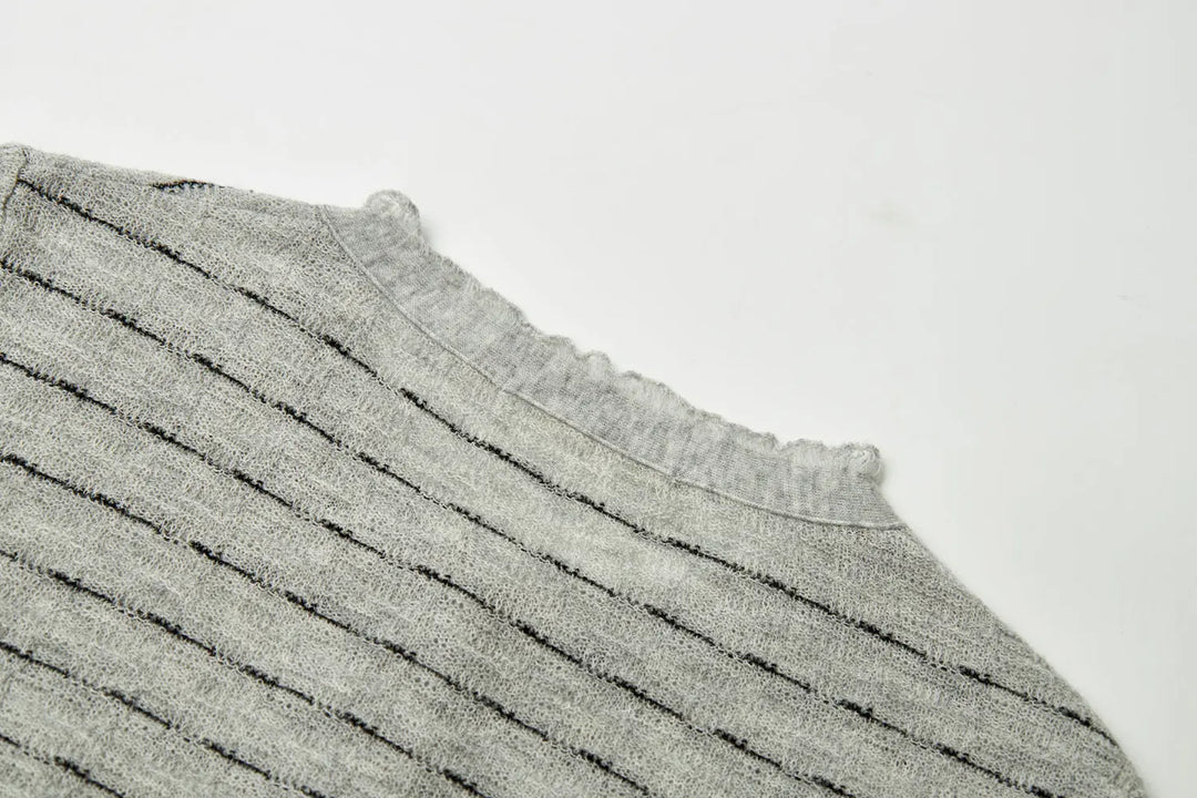 An image of a   31821 Frayed  Layerd Cardigan by  Mirra Masa