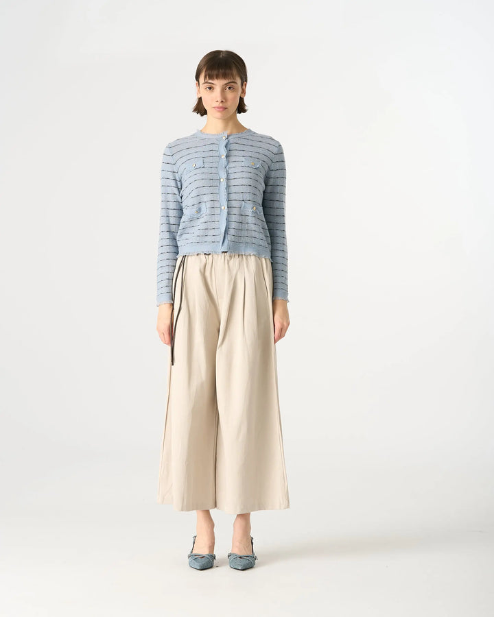 An image of a   31821 Frayed  Layered Cardigan by  Mirra Masa