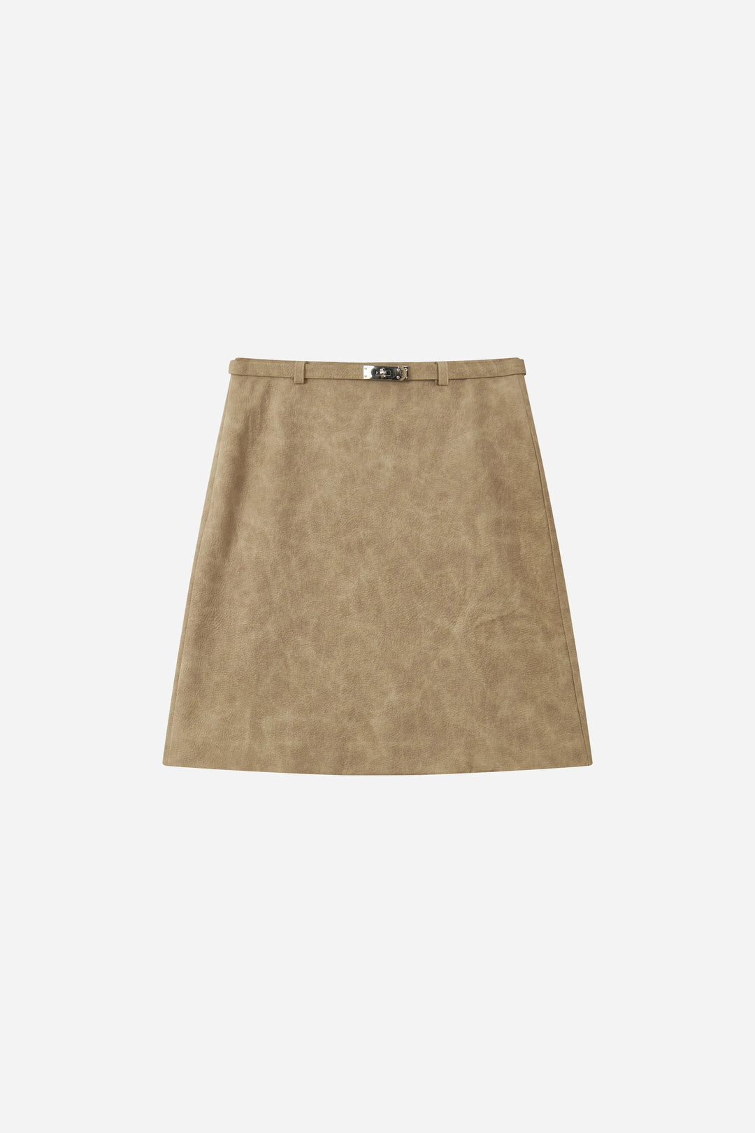 An image of a   31841 Suede-Effect Mini Skirt by  Mirra Masa