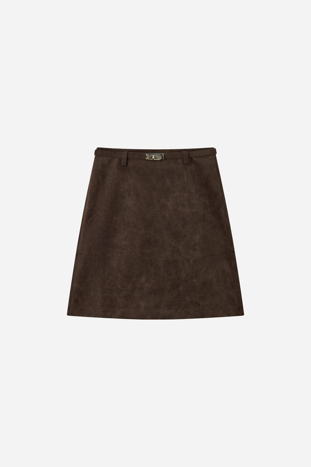 An image of a   31841 Suede-Effect Mini Skirt by  Mirra Masa