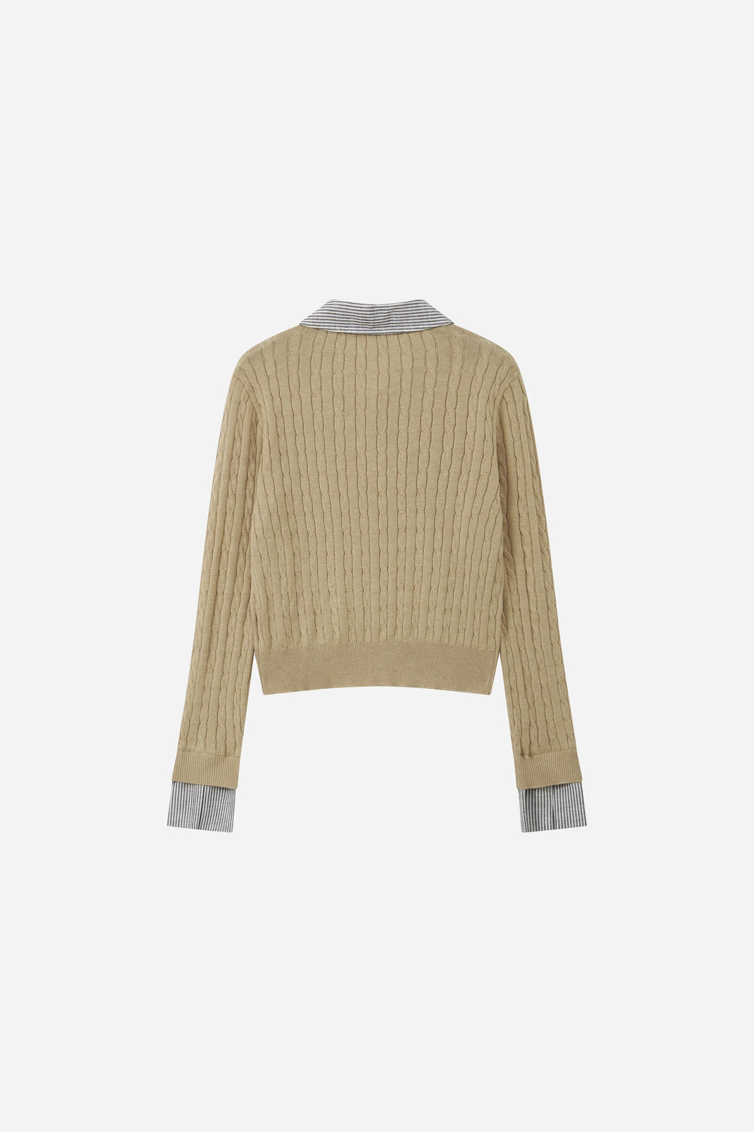 An image of a   31852 Layered-Look Cable-Knit Cardigan by  Mirra Masa