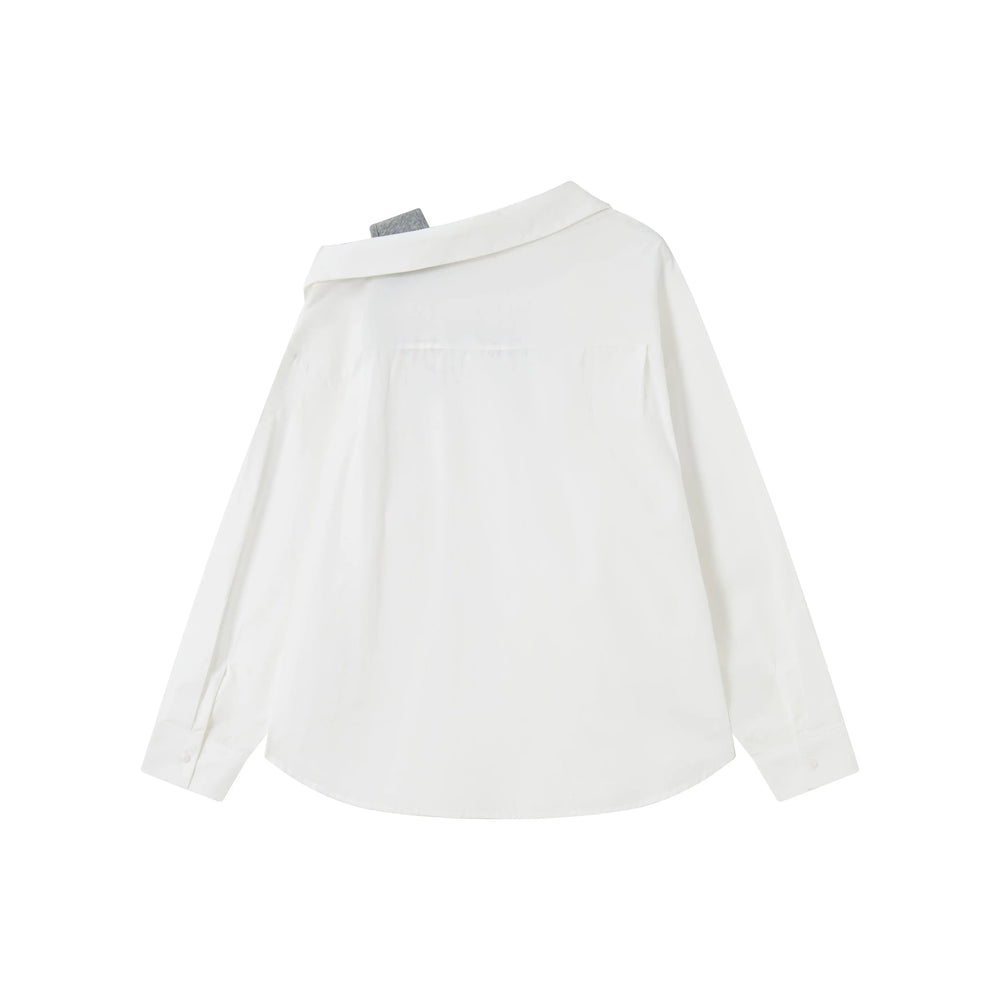 An image of a   31867 Layered Off Shoulder Shirt by  Mirra Masa