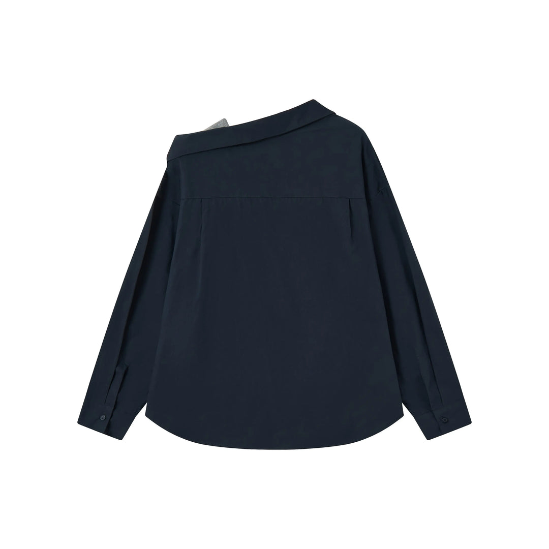 An image of a   31867 Layered Off Shoulder Shirt by  Mirra Masa