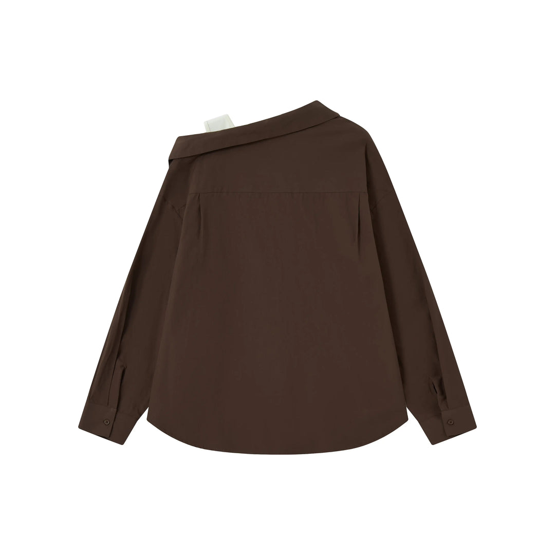 An image of a   31867 Layered Off Shoulder Shirt by  Mirra Masa
