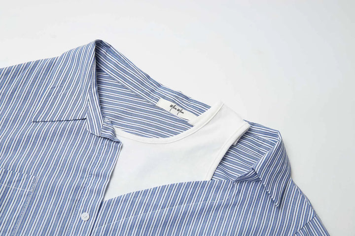 An image of a   31867 Layered Off Shoulder Shirt by  Mirra Masa