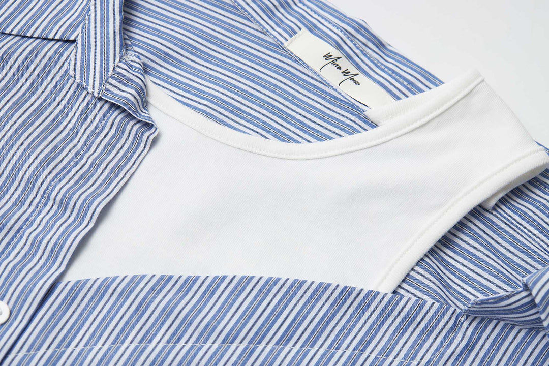 An image of a   31867 Layered Off Shoulder Shirt by  Mirra Masa