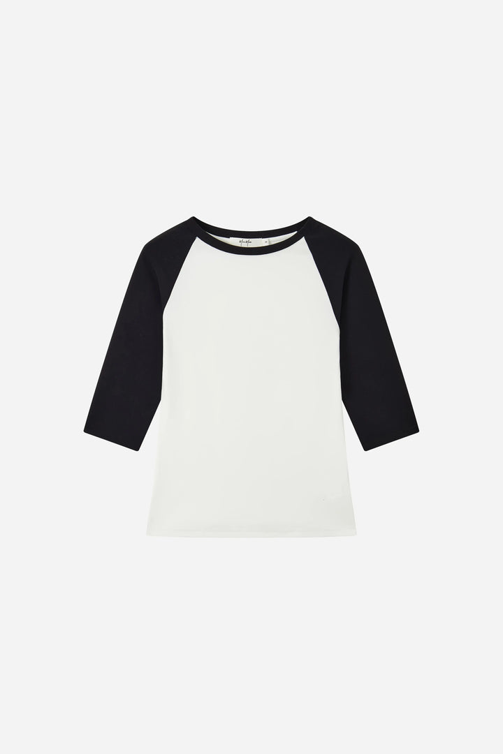 An image of a   31876 Contrast Raglan-Sleeve Top by  Mirra Masa