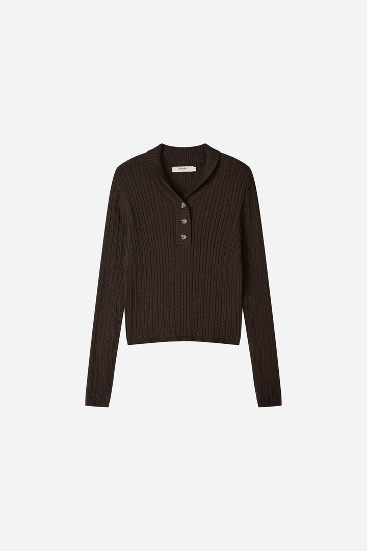 An image of a   31880 Ribbed Polo Knit by  Mirra Masa