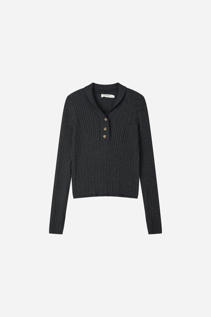 An image of a   31880 Ribbed Polo Knit by  Mirra Masa