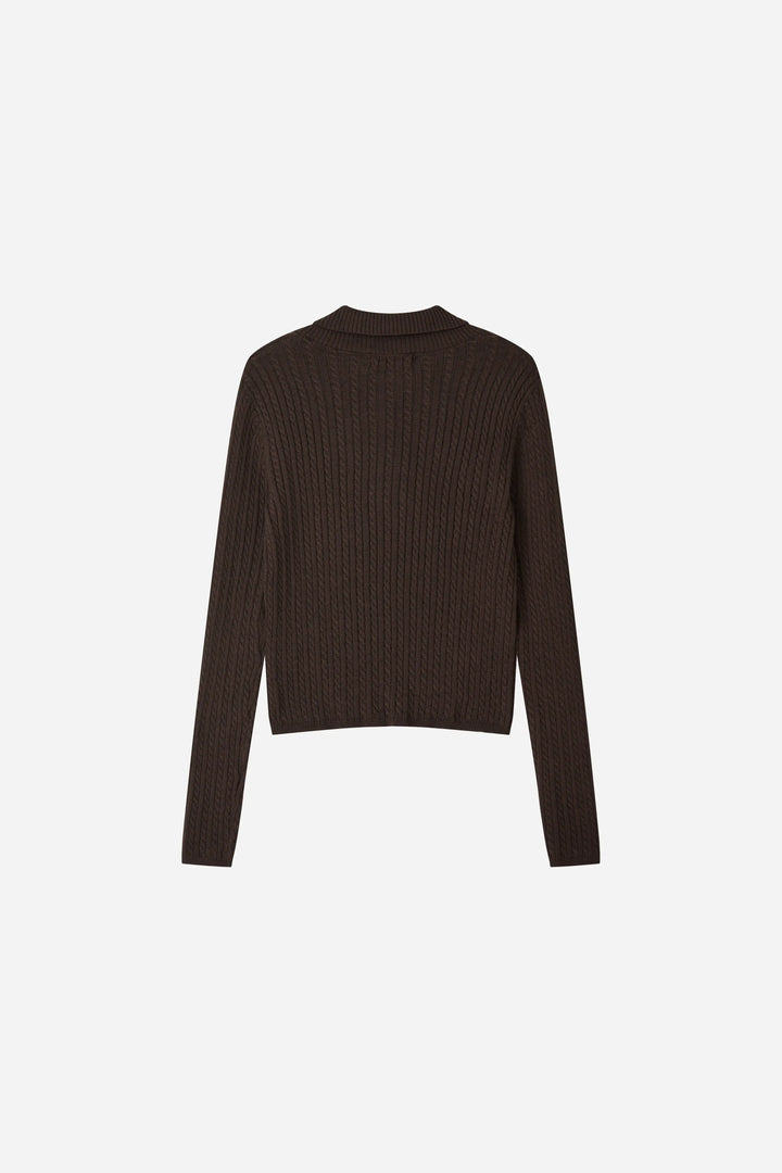 An image of a   31880 Ribbed Polo Knit by  Mirra Masa