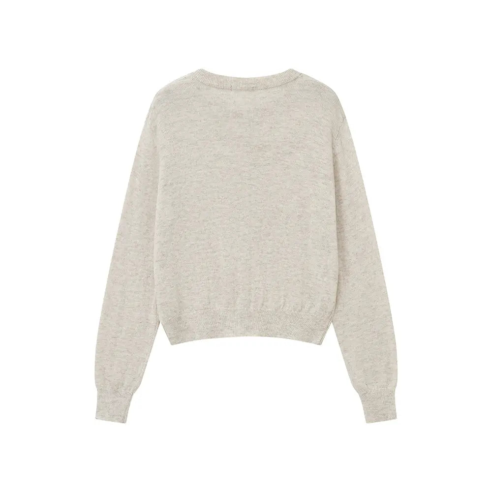 An image of a   31896 Wool Blend Heart Cardigan by  Mirra Masa