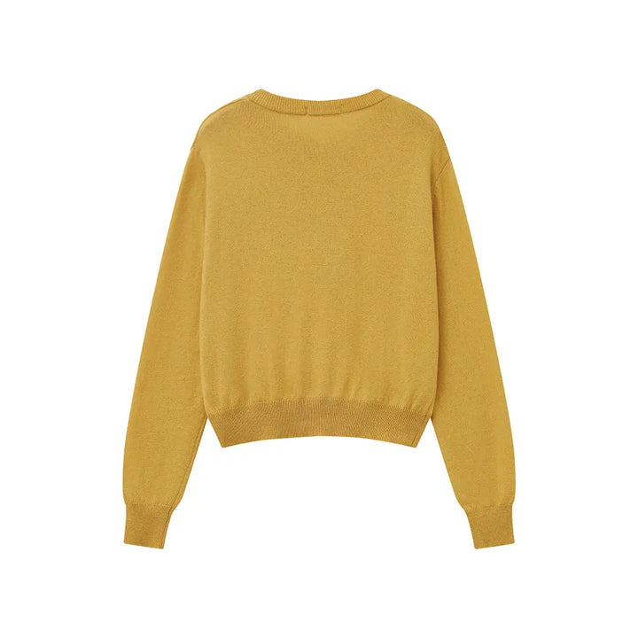 An image of a   31896 Wool Blend Heart Cardigan by  Mirra Masa