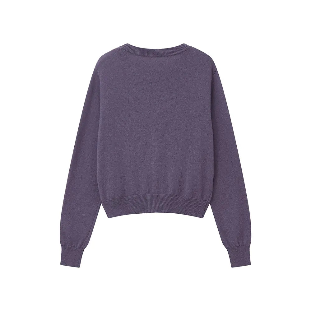 An image of a   31896 Wool Blend Heart Cardigan by  Mirra Masa