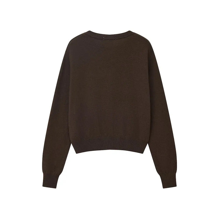 An image of a   31896 Wool Blend Heart Cardigan by  Mirra Masa