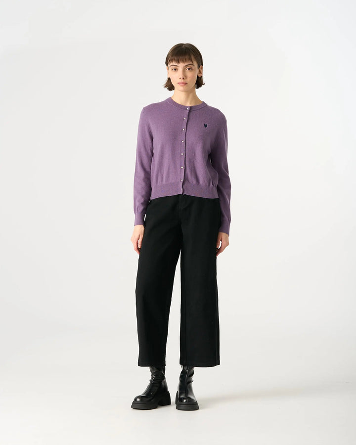 An image of a   31896 Wool Blend Heart Cardigan by  Mirra Masa