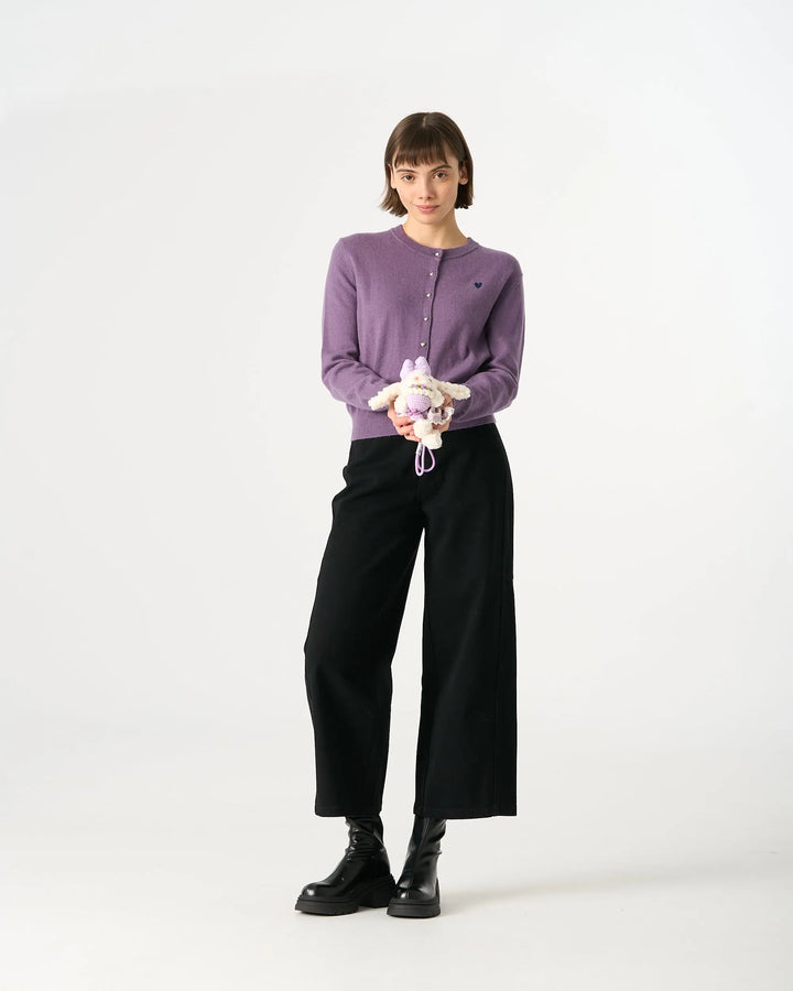 An image of a   31896 Wool Blend Heart Cardigan by  Mirra Masa